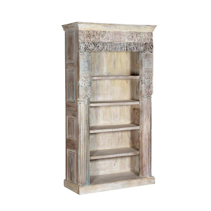 Alta Tall Carved Panel Bookcase