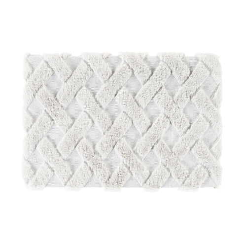 Gray Furry Diamond Throw
