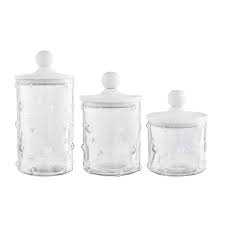 Medium HOBNAIL GLASS CANISTER
