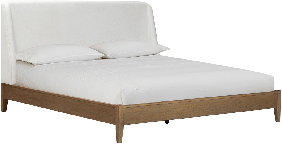 Olivia King Upholstered Bed in Sunkissed Beige Finish