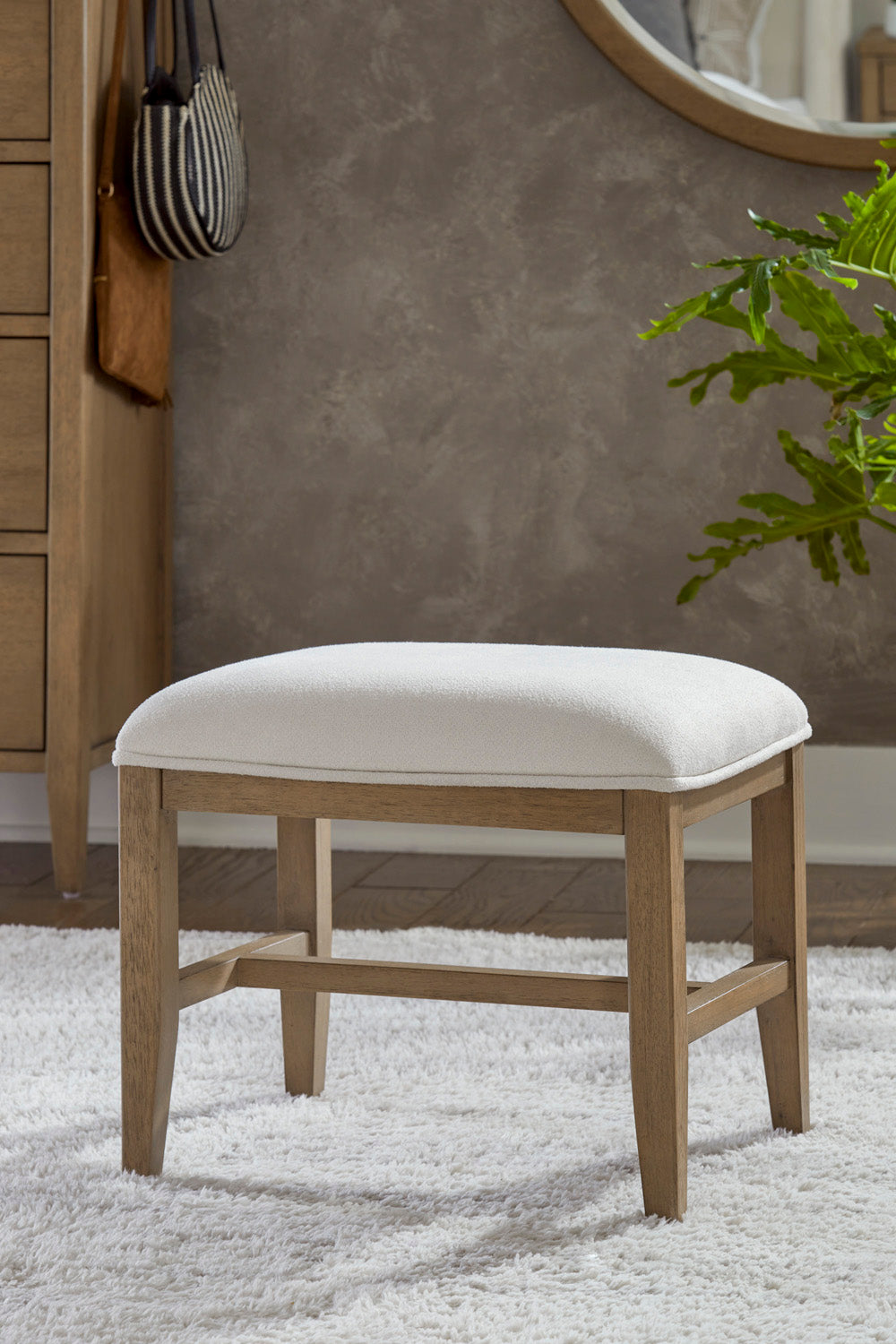 Olivia Bench in Sunkissed Beige Finish