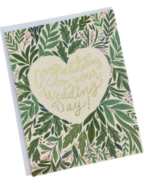 Wedding Card, Heart Of Greens