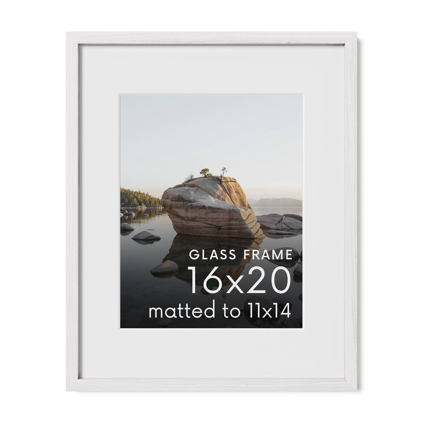 White Oak Frame with Glass: 11x14