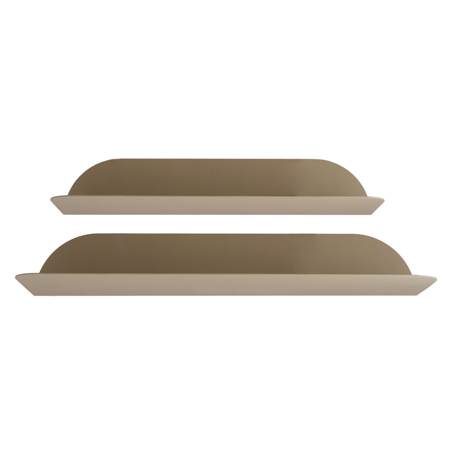Metal Floating Wall Shelves, Nude Color (Hangs Two Ways)