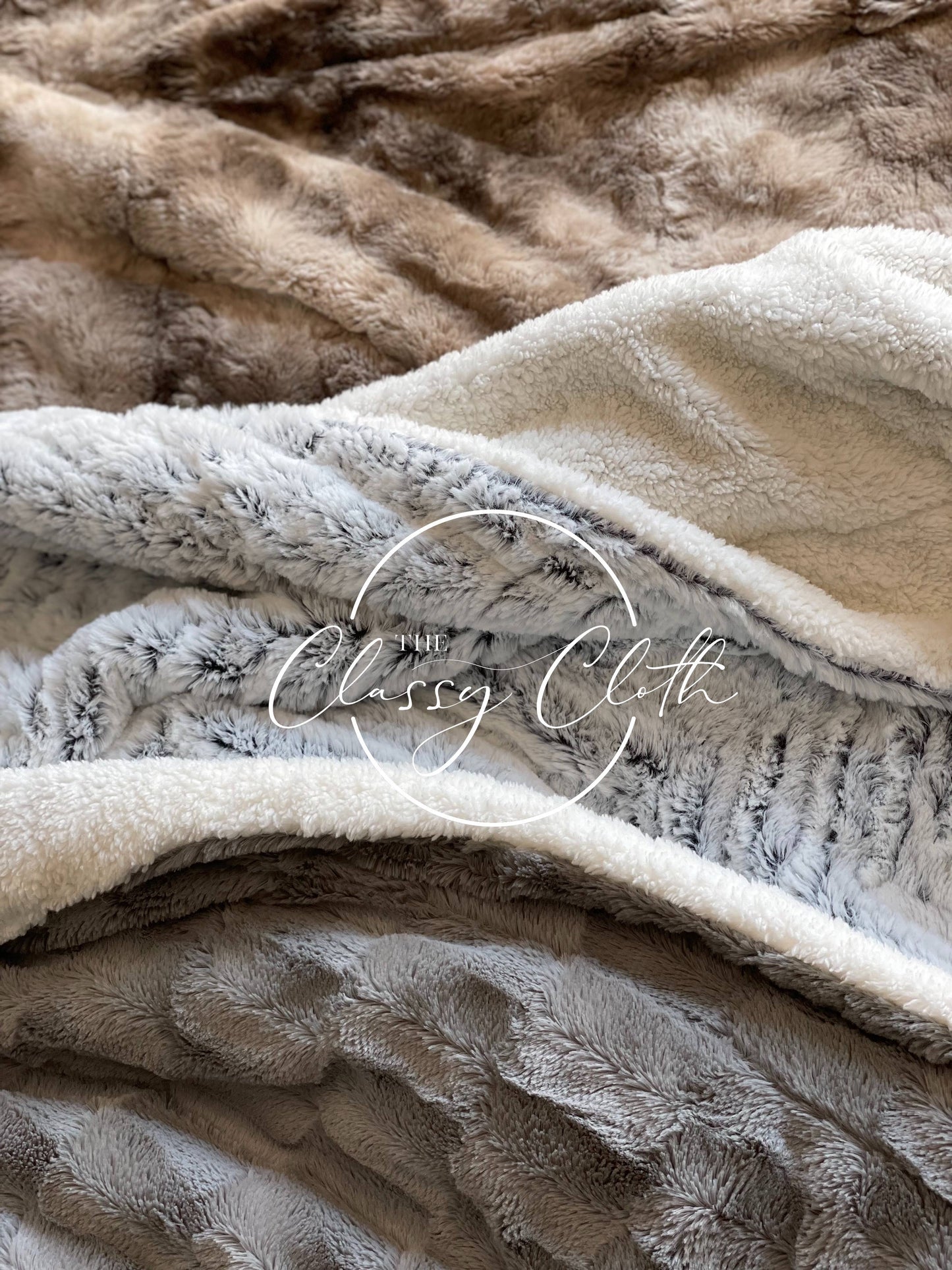 Super Soft Faux Fur Blanket - Snow Lynx RTS