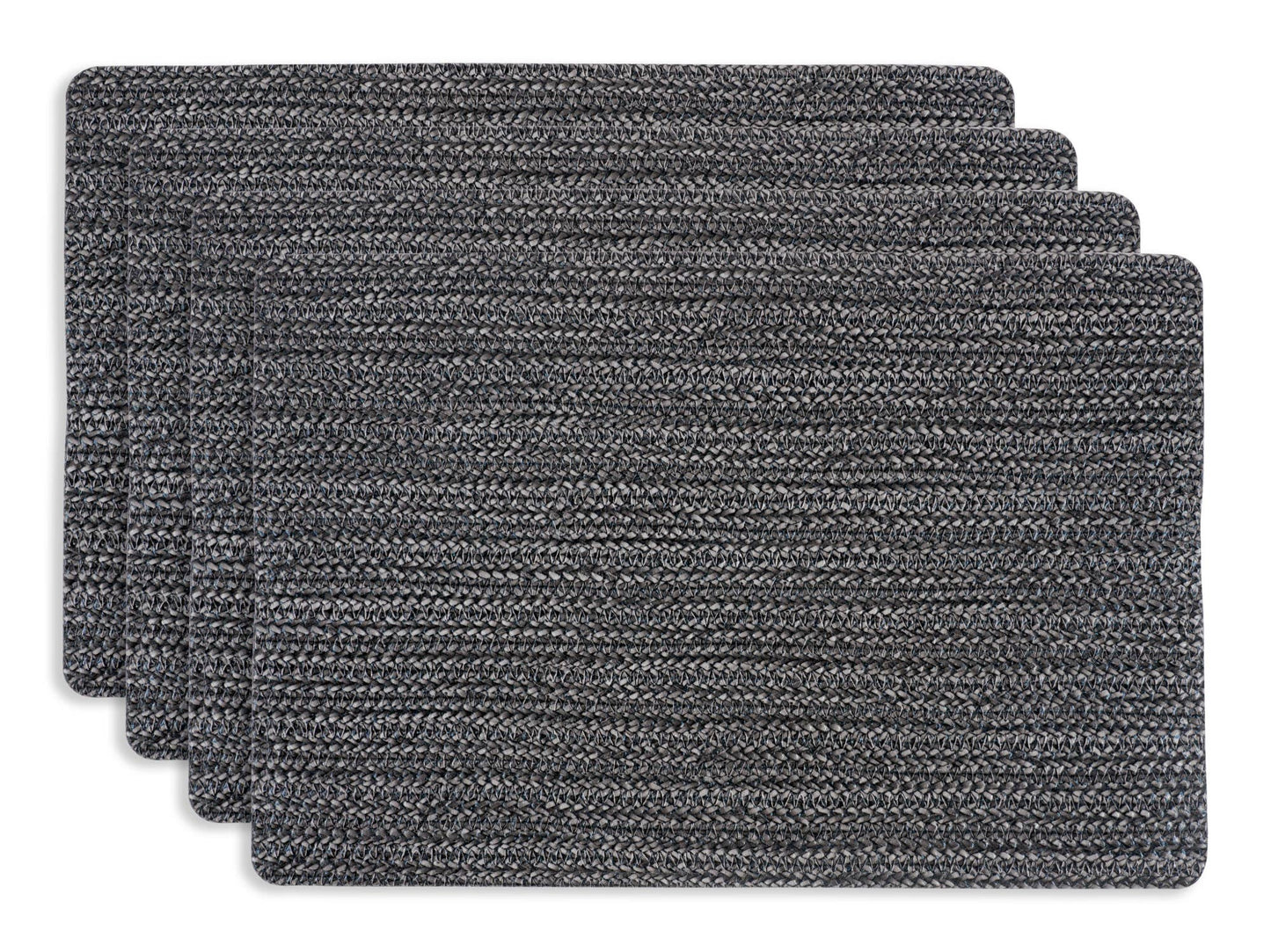 KAF Home Twist Vinyl Placemat, 12" x 18": Gray