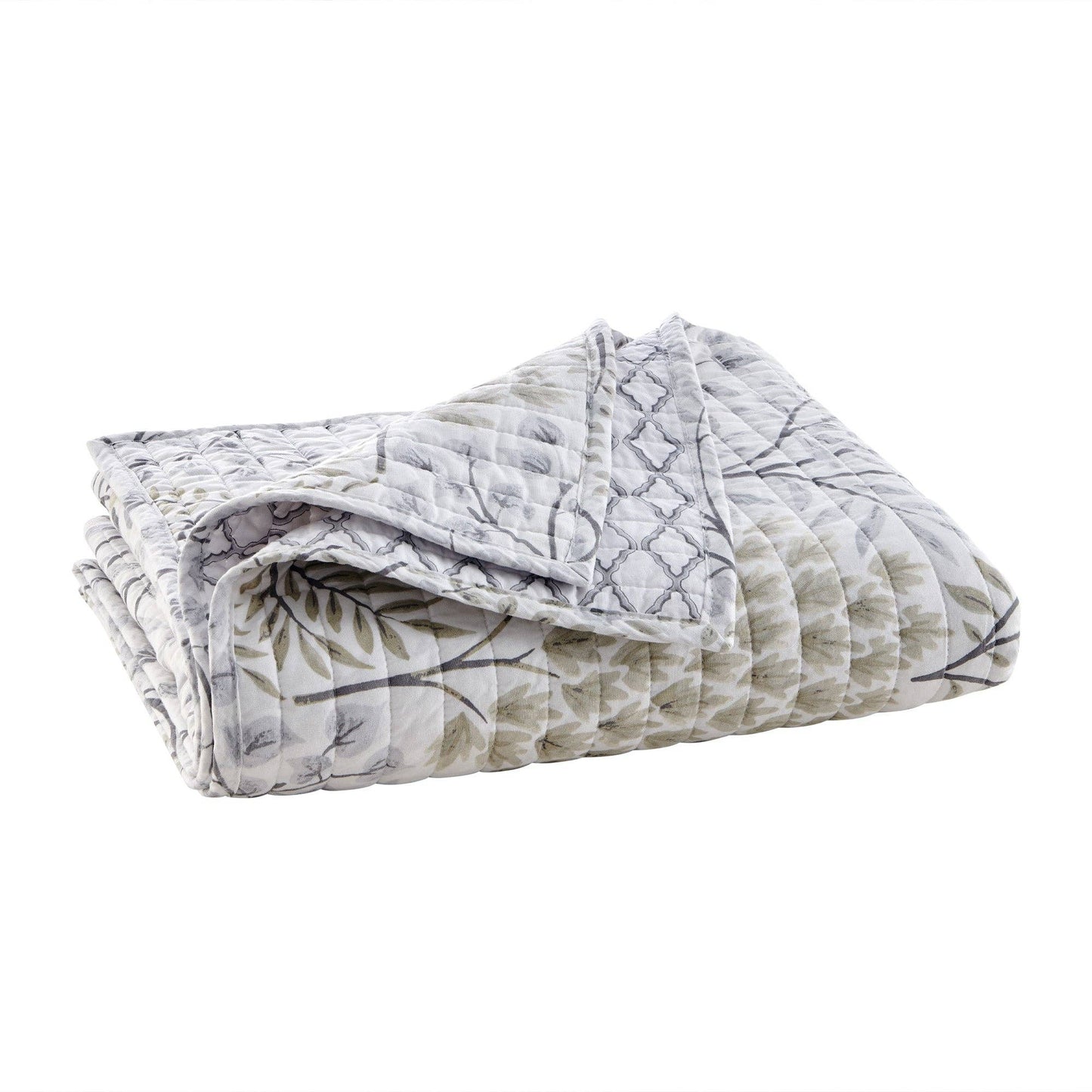 English Forest Quilted Throw: Natural