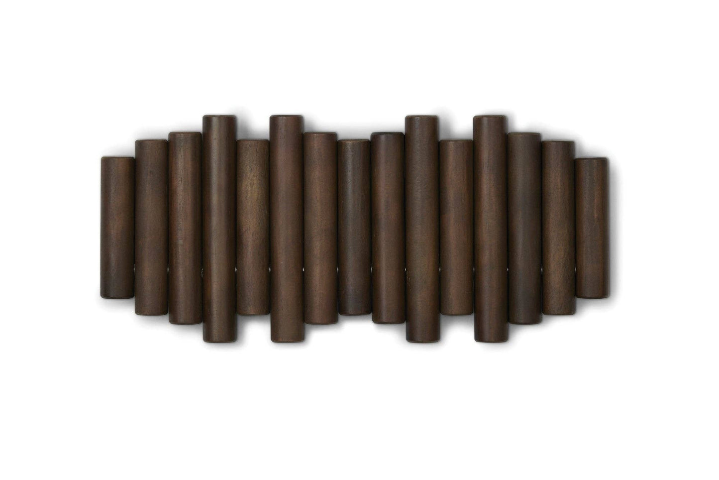 Picket Wall-Mounted Coat Rack Rail Hook: Black