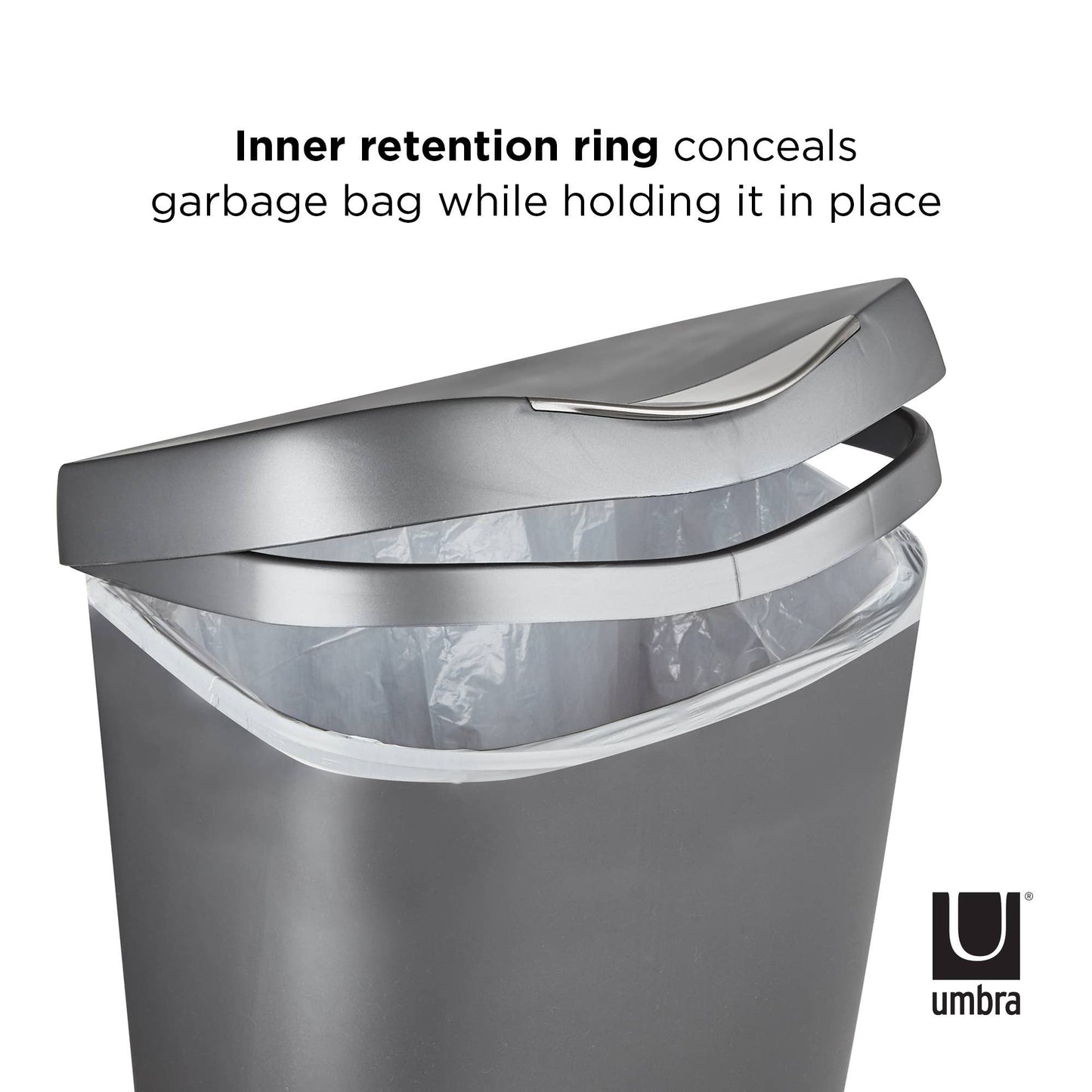 Brim Step On Trash Can: Nickel