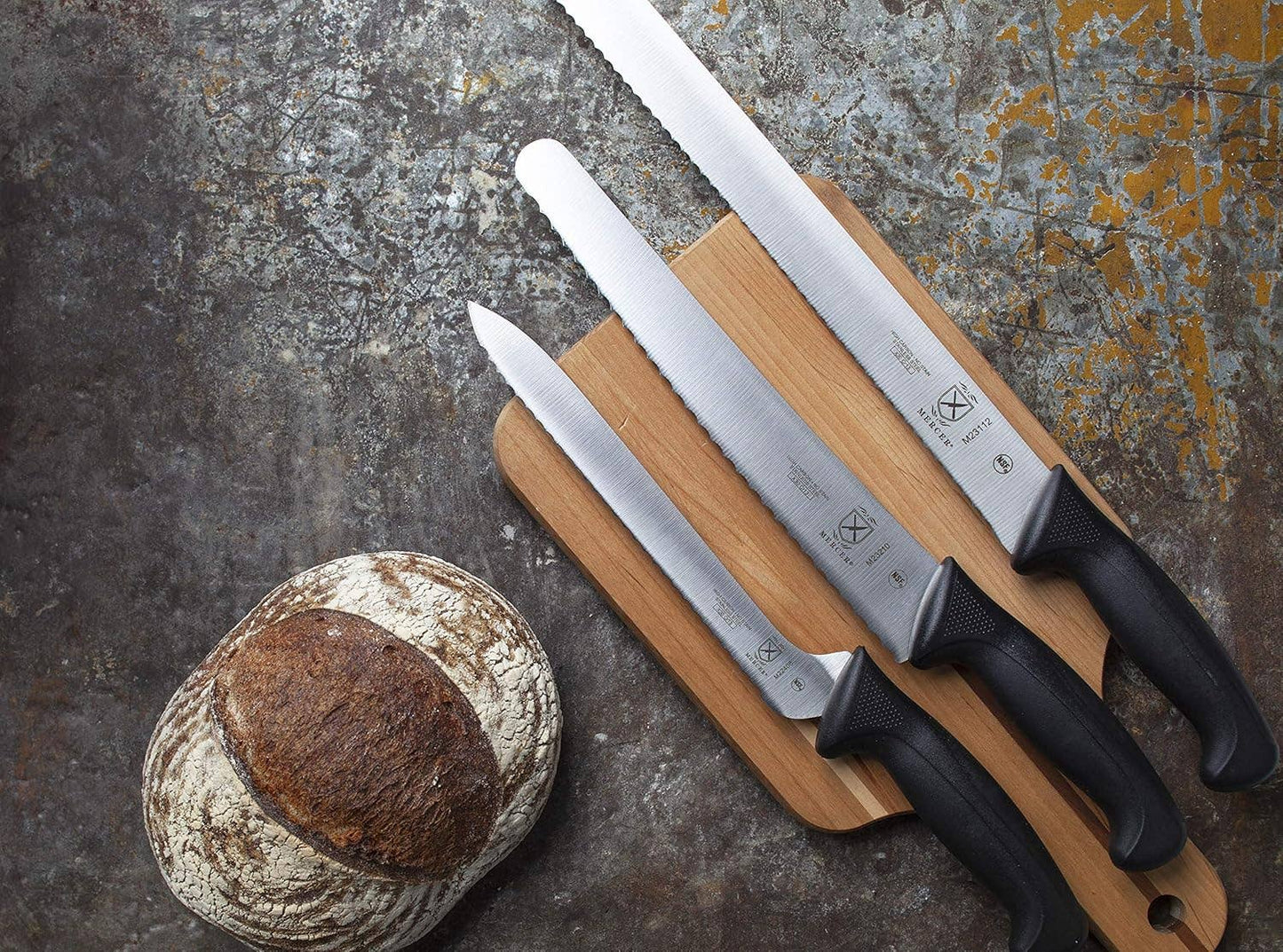 Millennia Black Handle, 10-Inch Wide Wavy Edge, Bread Knife