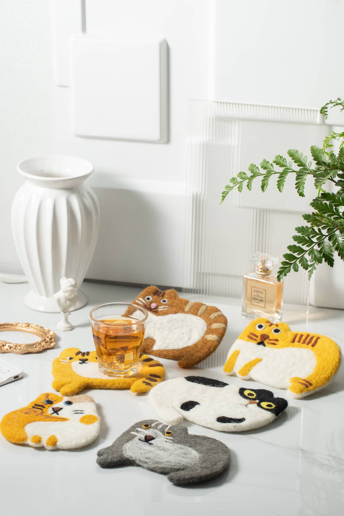 Handmade Felt Coffee Cup Mug Table Coasters