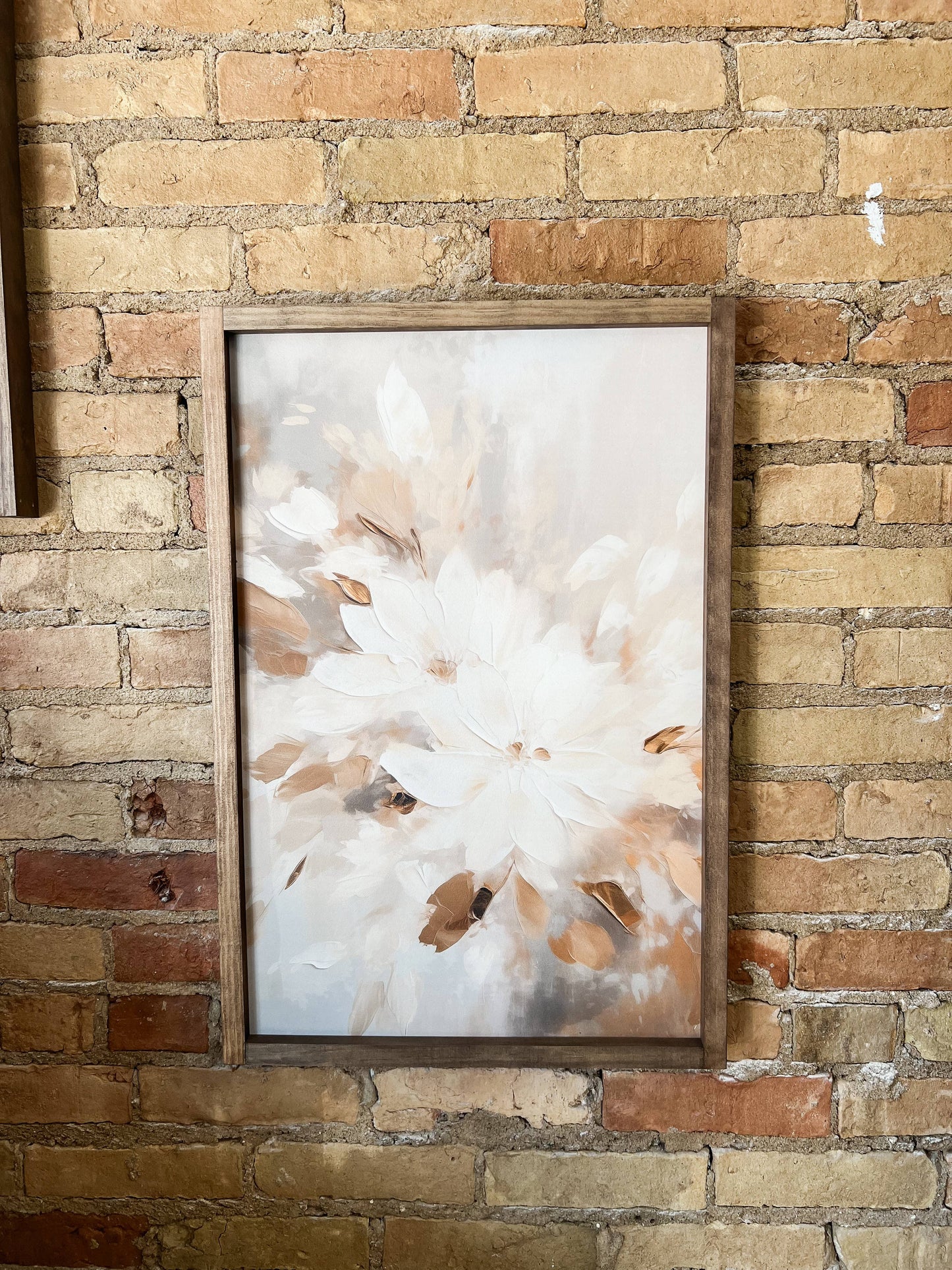 Pastel Petals - 3 | Spring Home Decor, Spring Wall Art: Dark Walnut / 17x25"