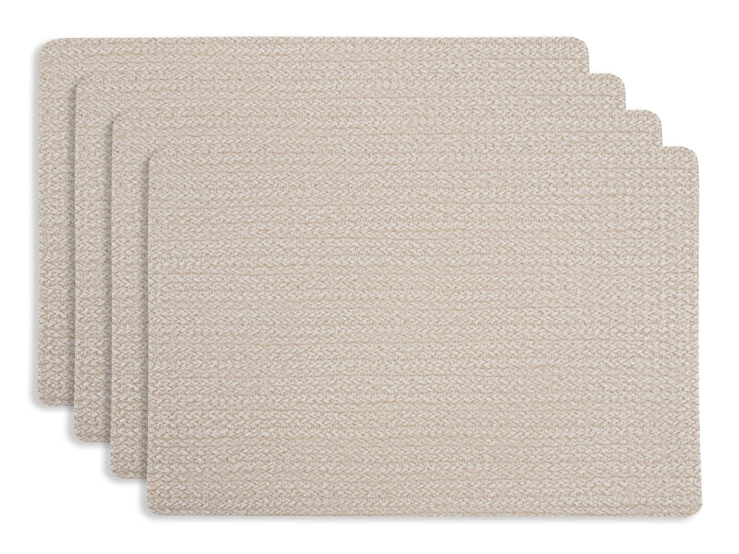 KAF Home Twist Vinyl Placemat, 12" x 18": Gray