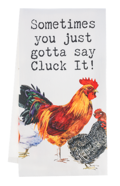 Chicken Humor Tea Towel
