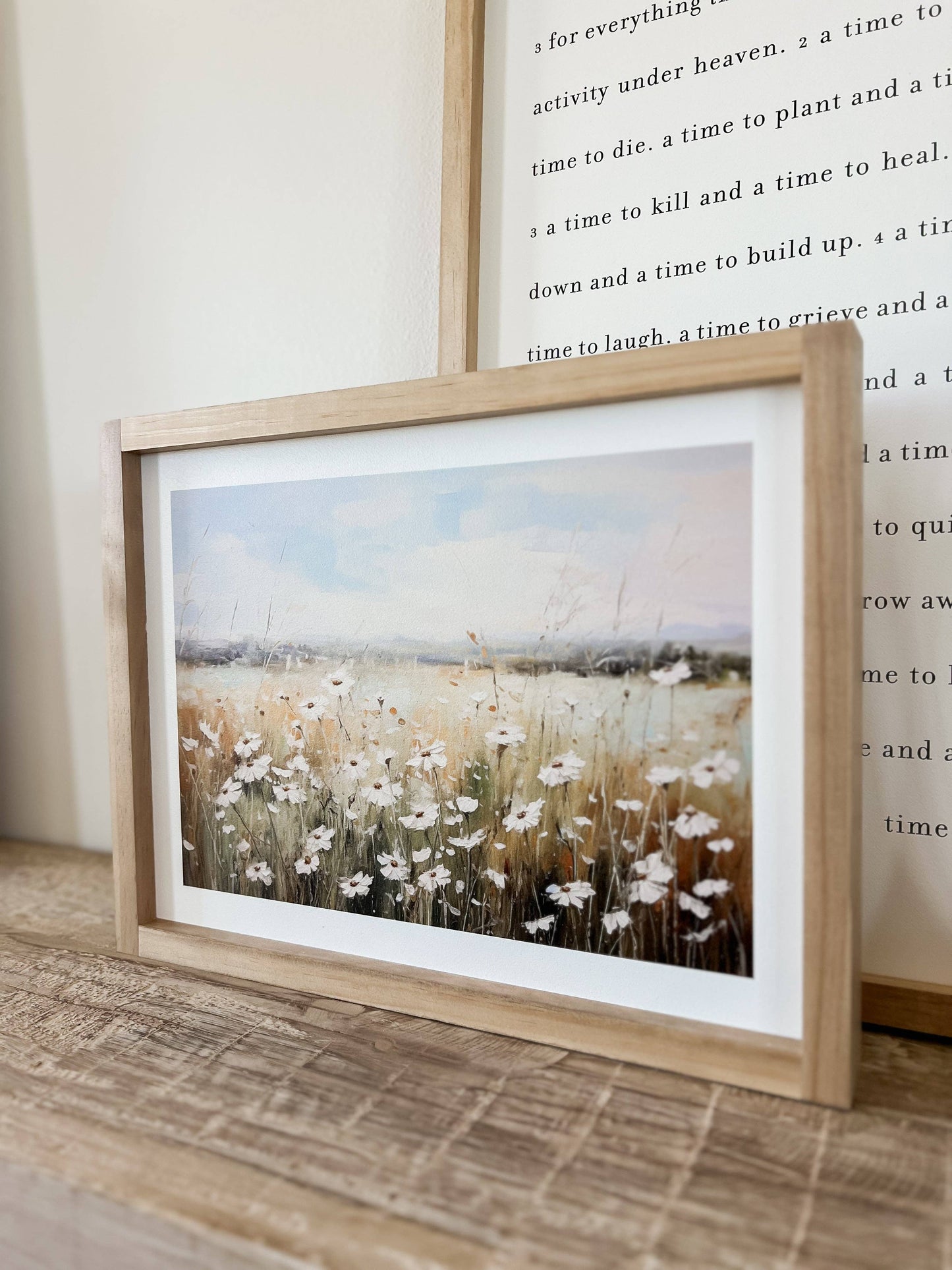 Cora | Vintage Print, Wall Decor, Wall Art: Light Oak / 17x13"
