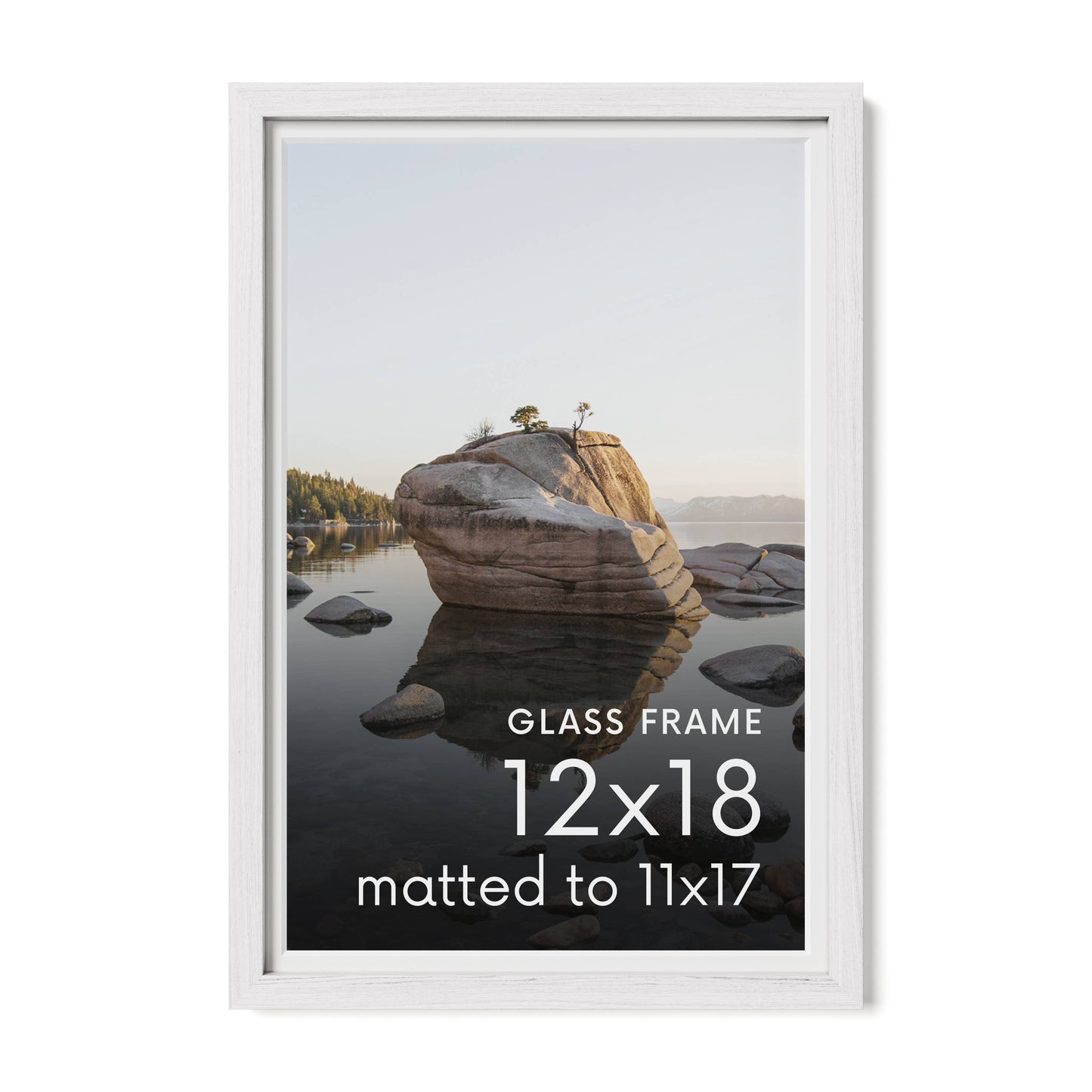 White Oak Frame with Glass: 11x14
