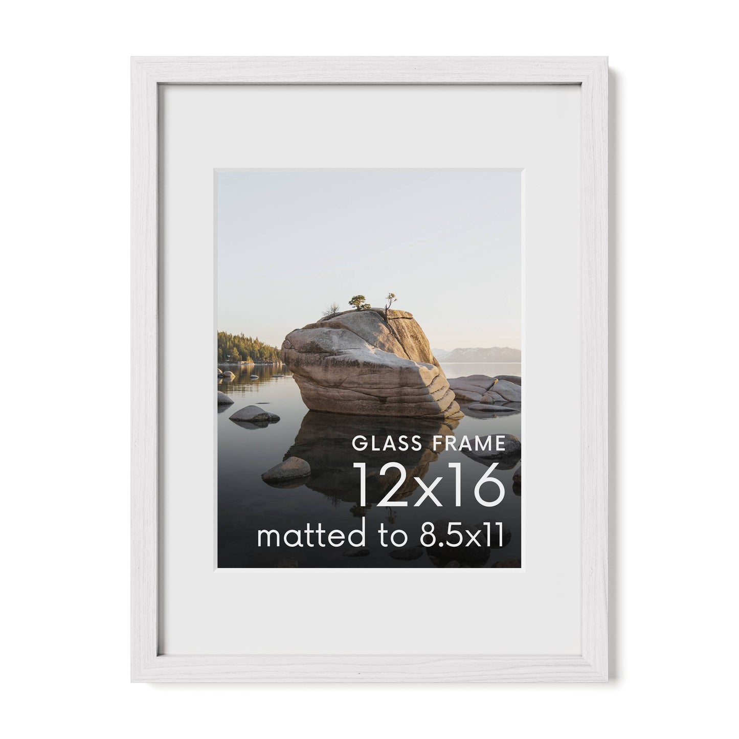 White Oak Frame with Glass: 11x14