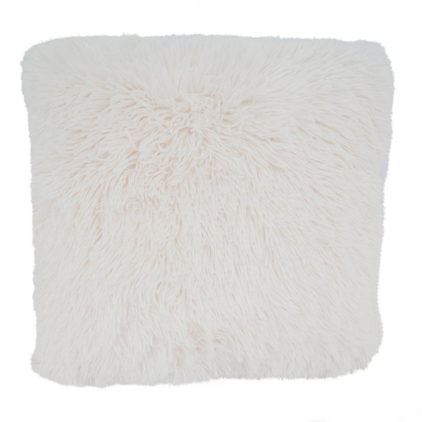 Throw Pillow With Faux Fur Design: Natural / Poly Filled / 12"x20"