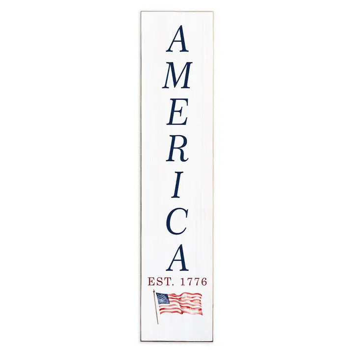 America Est 1776 Porch Leaner | Americana Decor