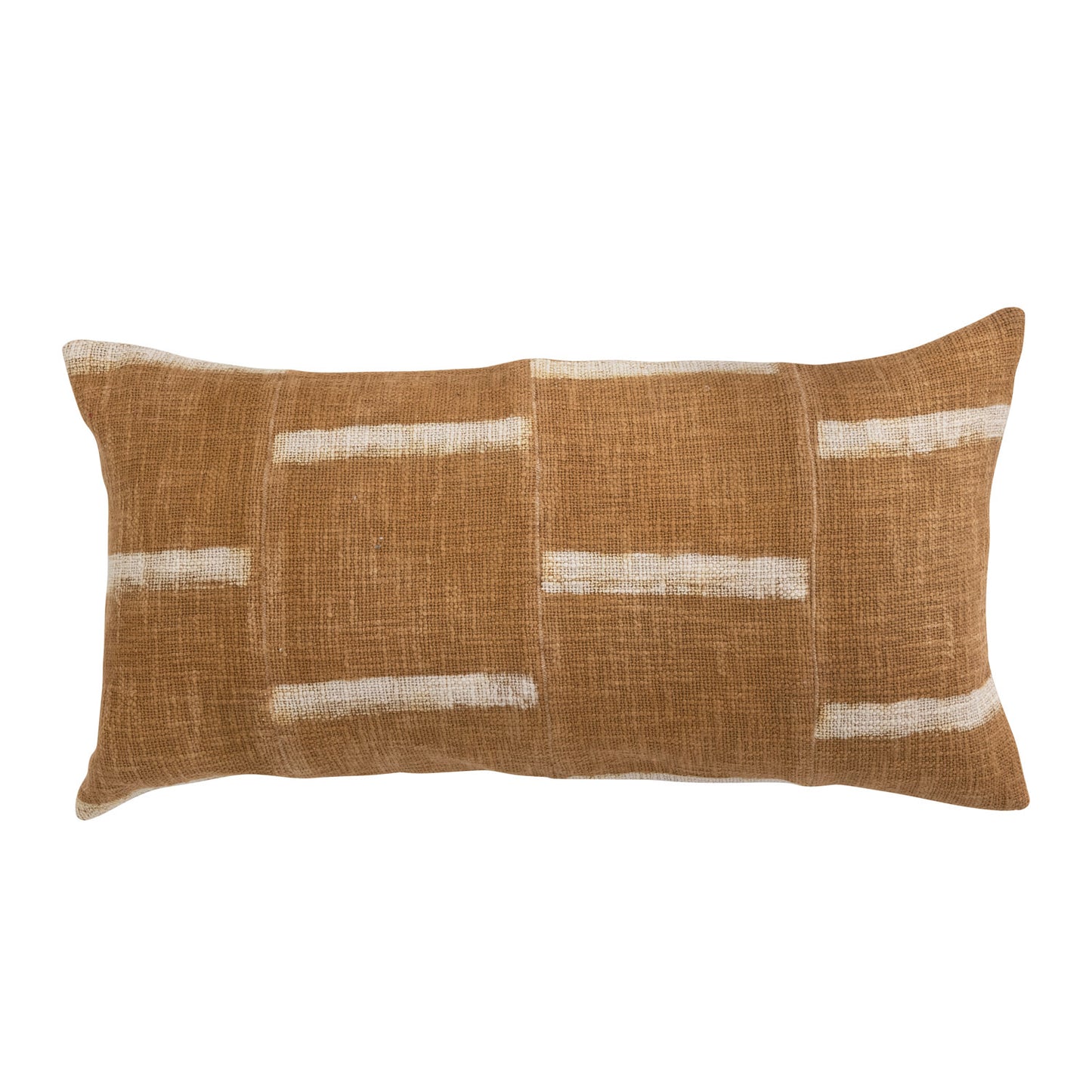 28" x 14" Cotton Printed Pieced Lumbar Pillow