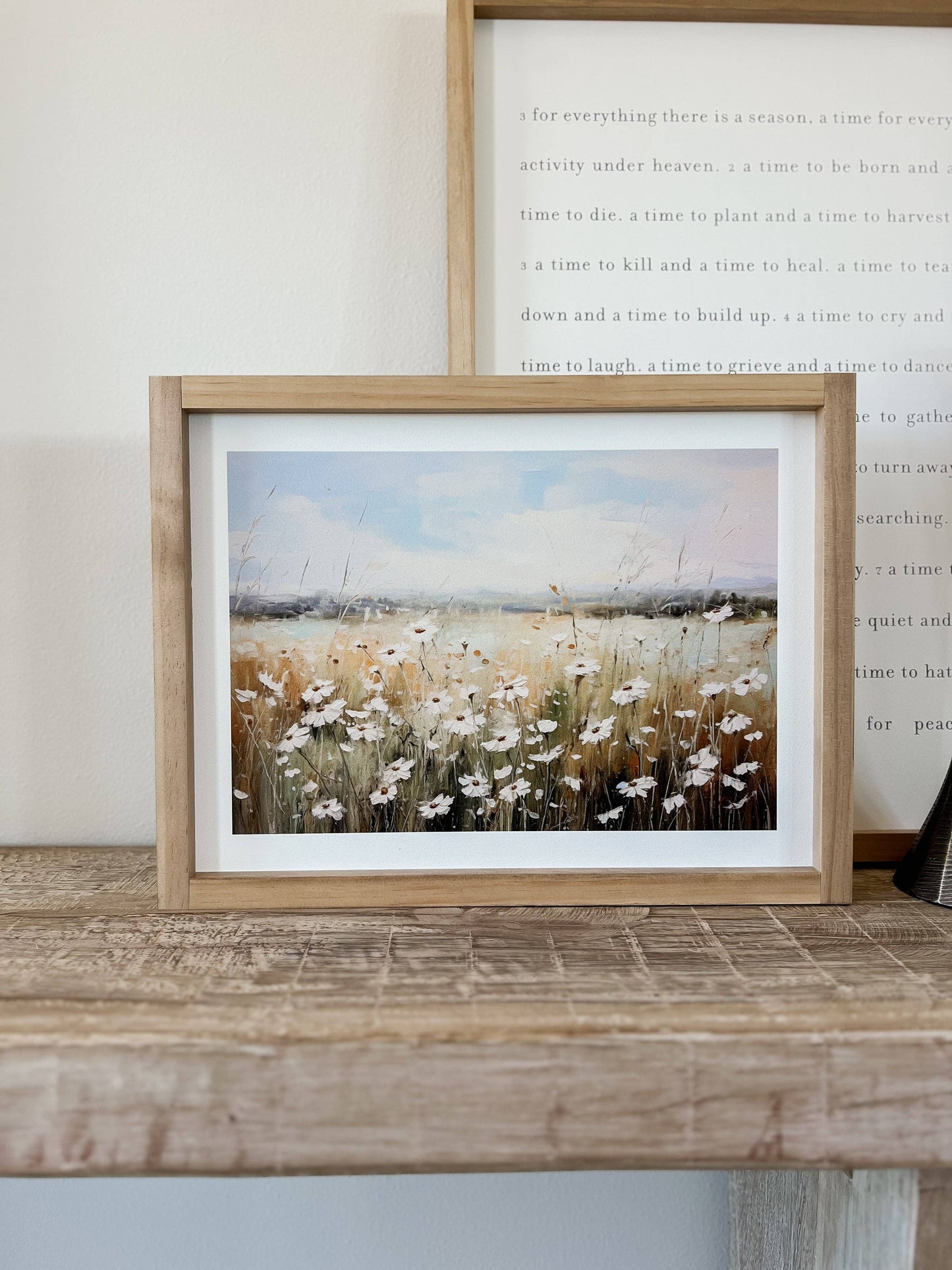 Cora | Vintage Print, Wall Decor, Wall Art: Light Oak / 17x13"