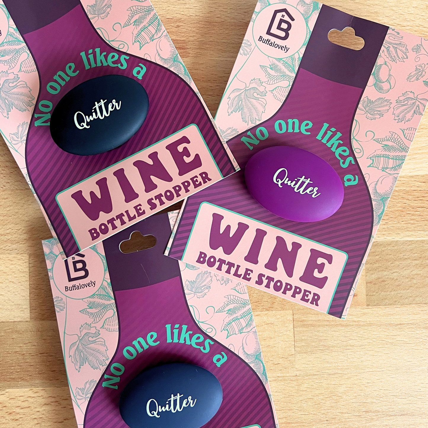Quitter Silicone Wine Stopper- Black: Black