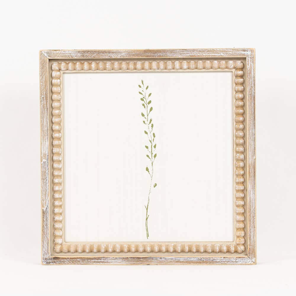 14x14 wood frmd sn (HERB) Wall Decor
