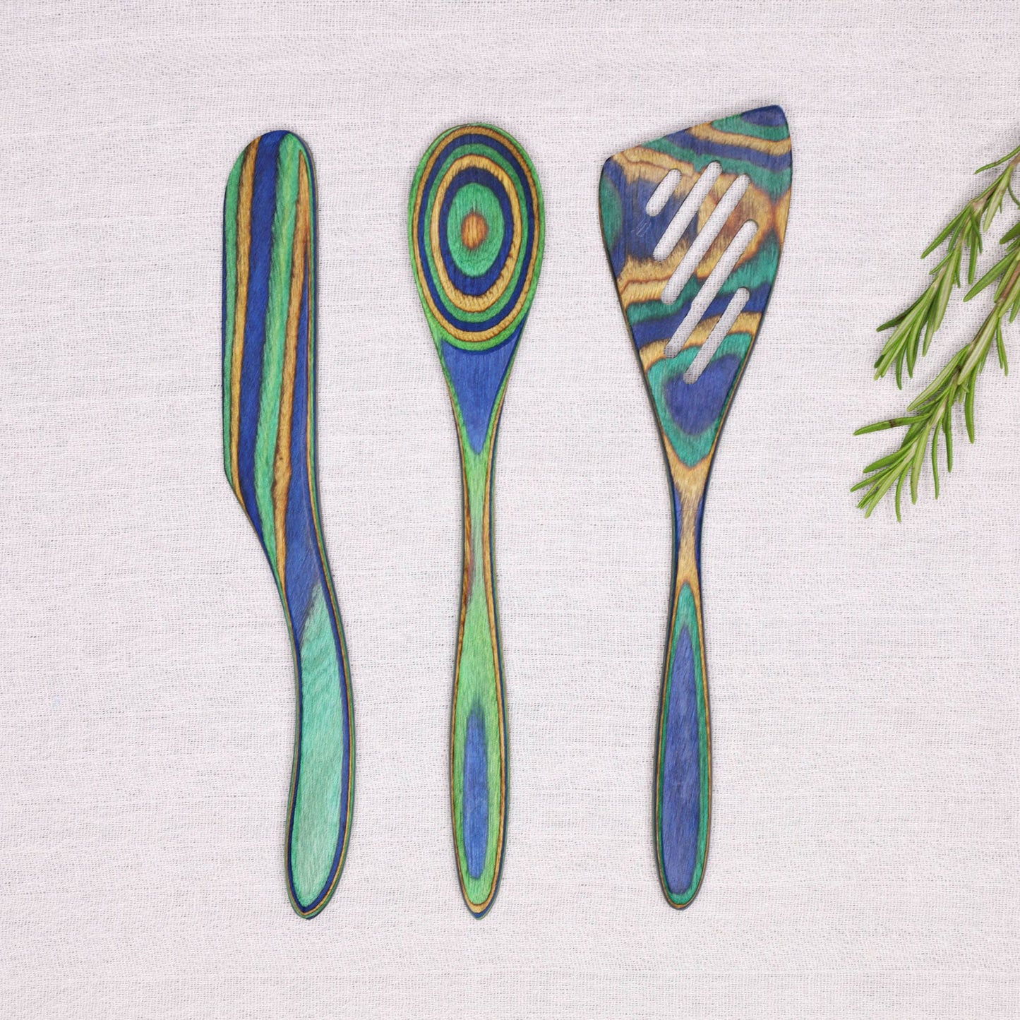 8" Peacock Pakka Mini Slotted Spatula