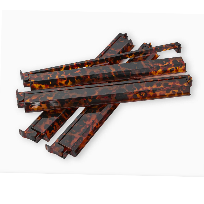 Mahjong Rack and Pusher Set of 4 - Tortoise Shell