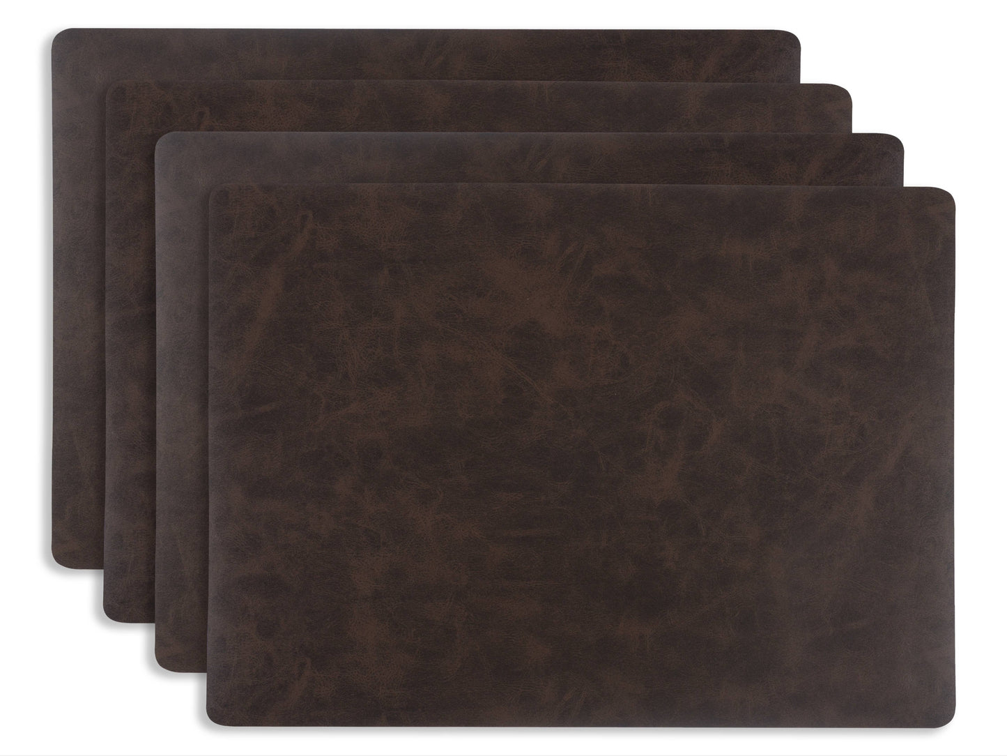 KAF Home Santiago Faux Leather Placemat, 13" x 18": Caramel