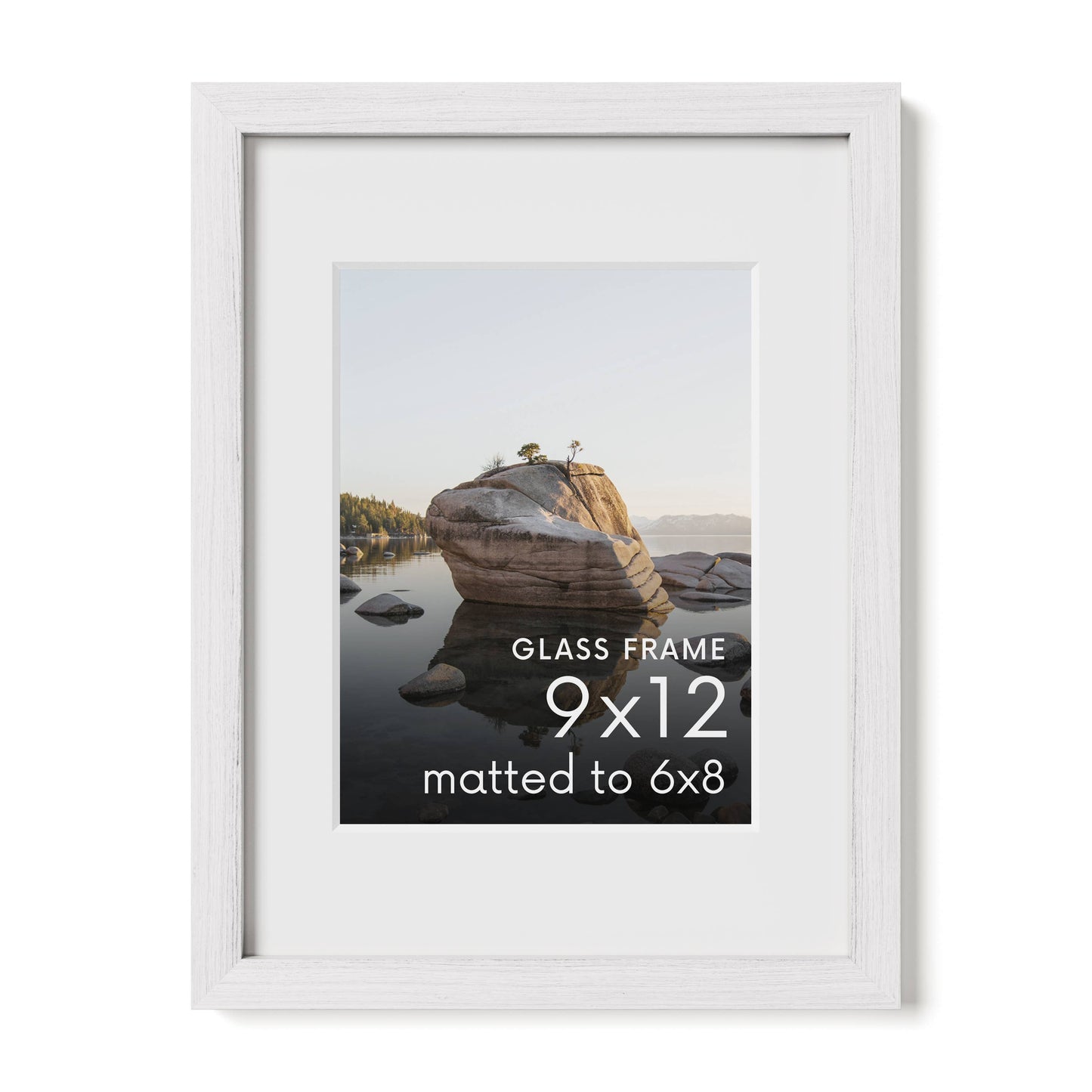 White Oak Frame with Glass: 11x14