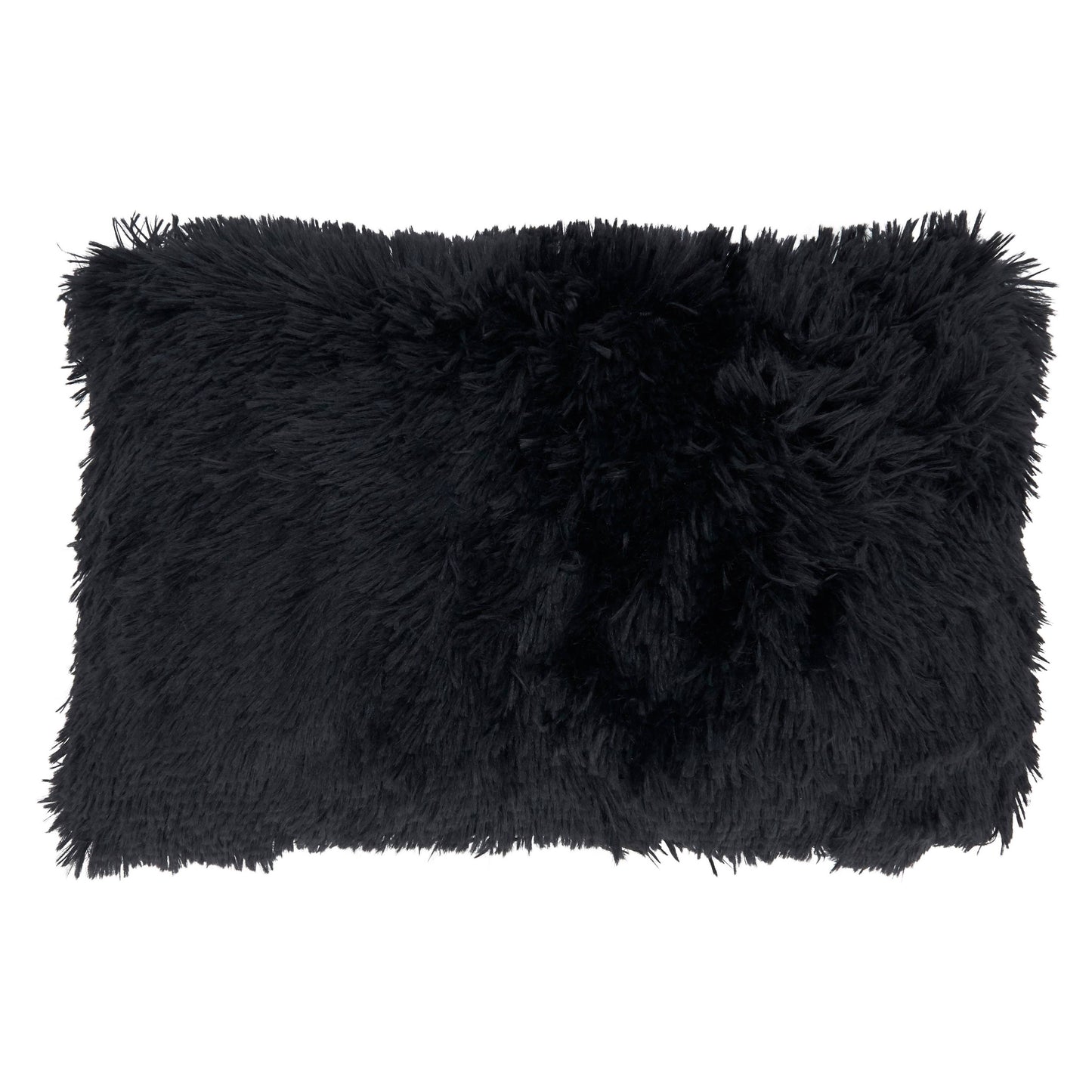 Throw Pillow With Faux Fur Design: Natural / Poly Filled / 12"x20"