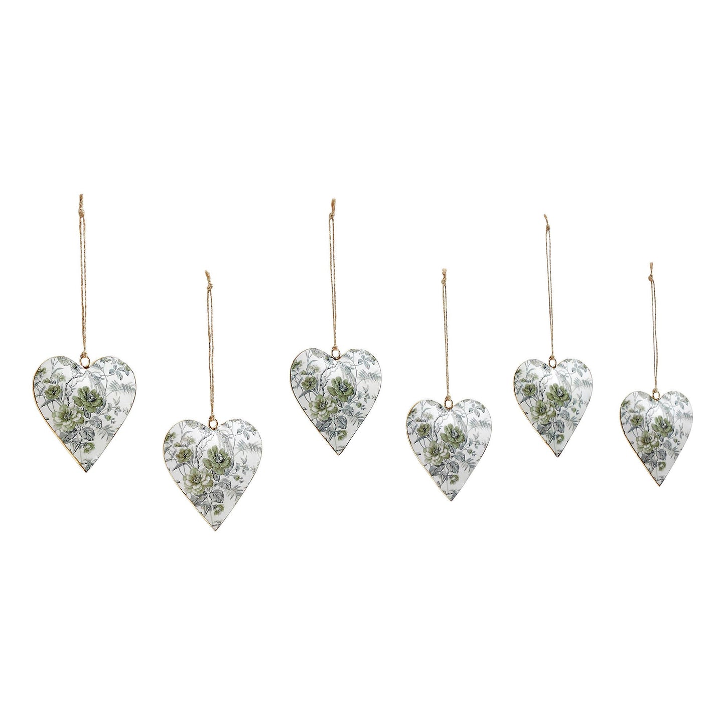 Cottage Neutral Floral Metal Ornament - 4 inch