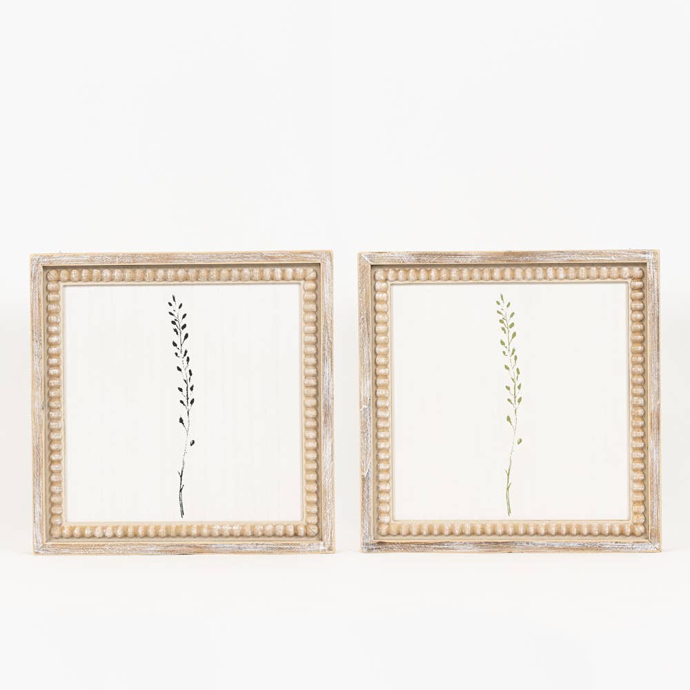 14x14 wood frmd sn (HERB) Wall Decor