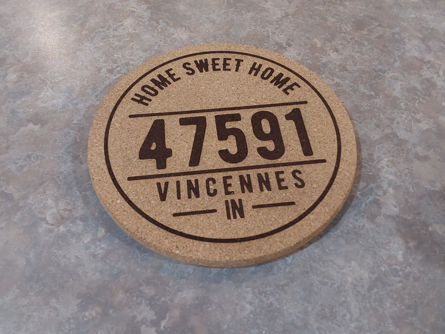 Vincennes Cork Trivet Hot Pad - Circle: 7.75 inch