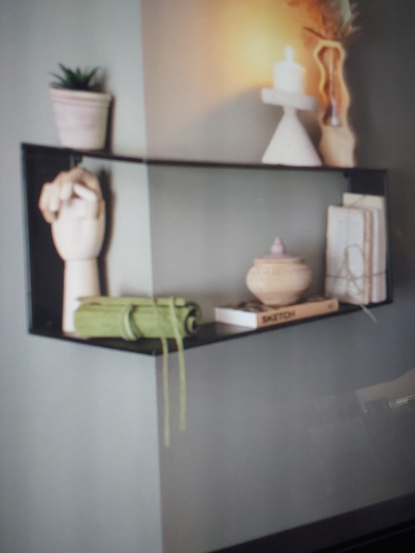 Metal Corner Wall Shelf