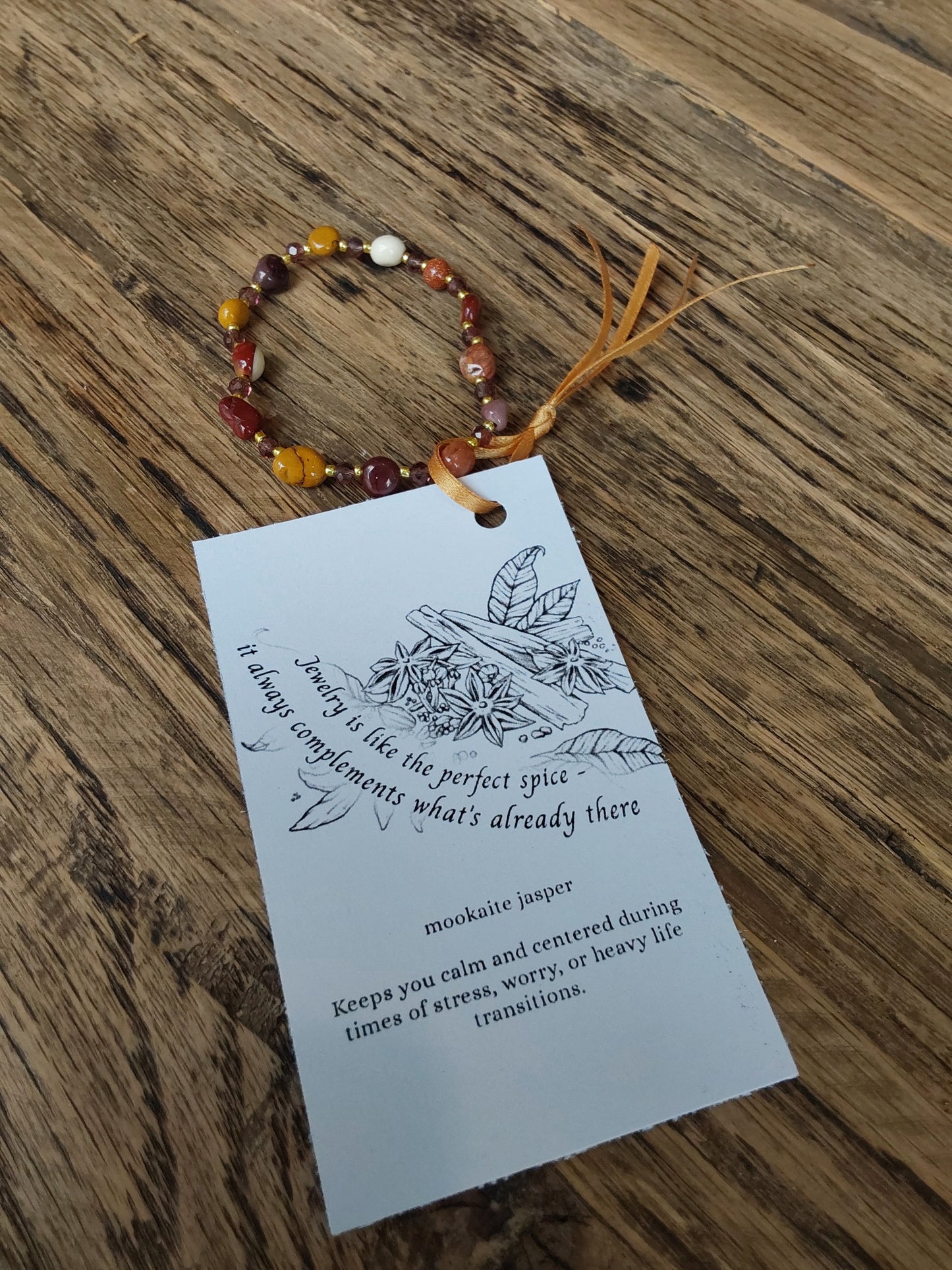 Perfect spice bracelet ( Mookaite Jasper)