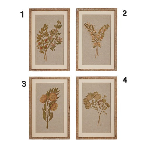 18" BOTANICAL FRAMED WALL ART { 1 Pcs.}