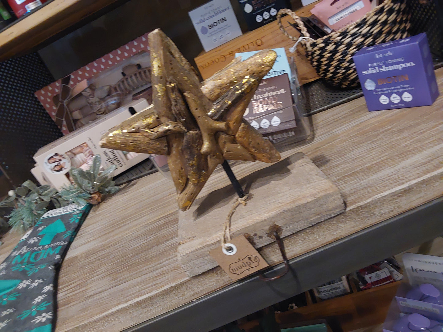 Driftwood Star Stoking Holder