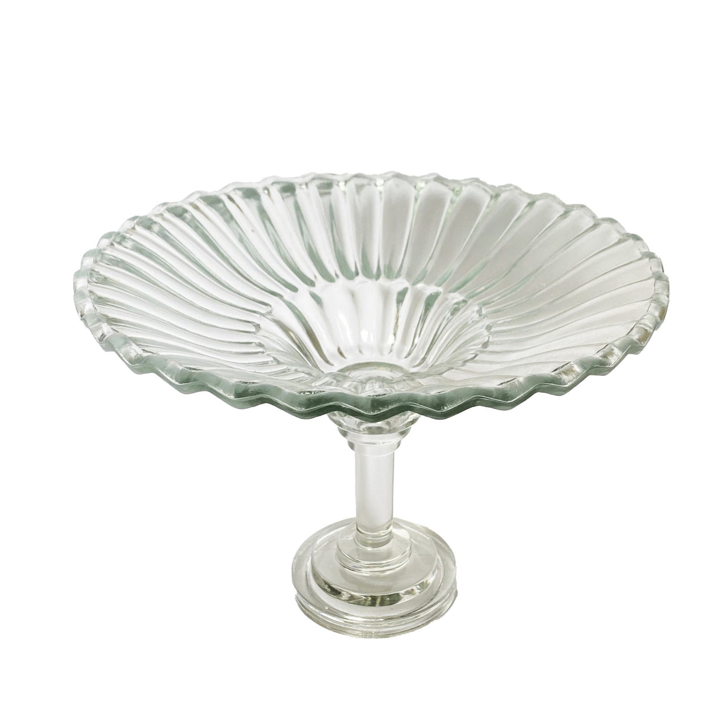 Pressed Glass Pedestal Bowl