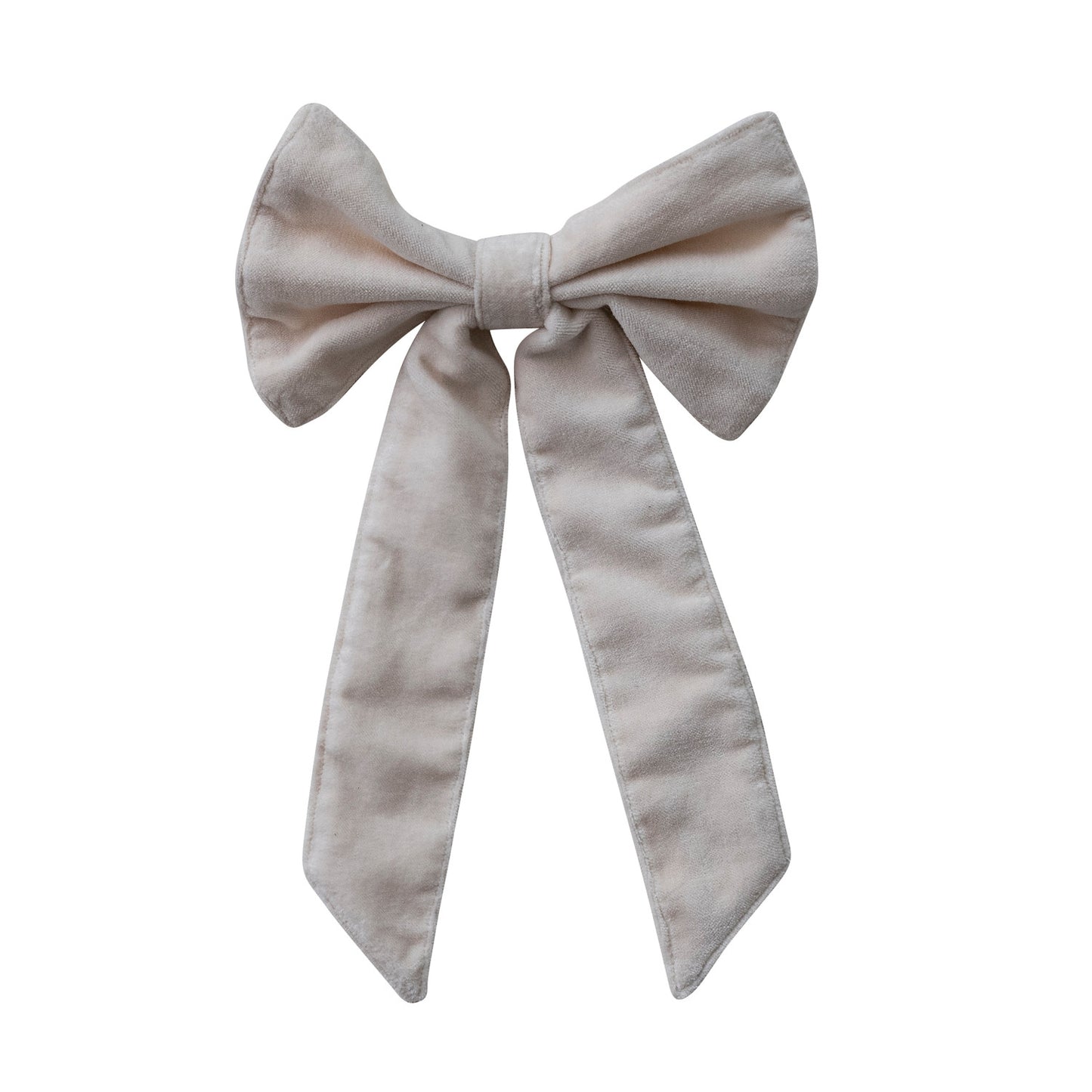 Cotton Velvet Clip-on Bow