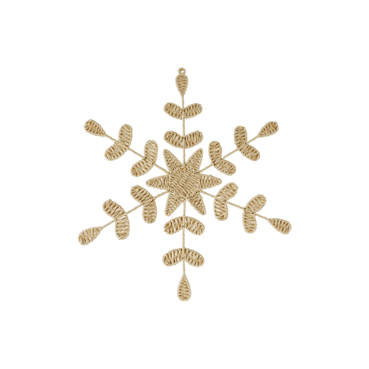 Oversized Woven Paper & Wire Snowflake Ornament, Natural