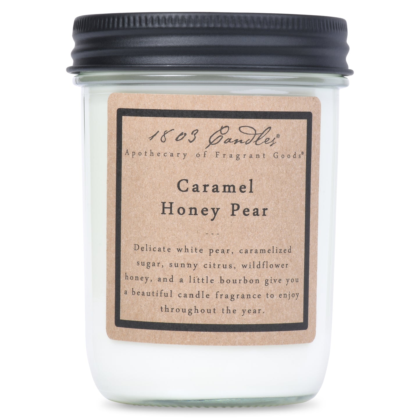 Carmel Honey Pear Jar Candle