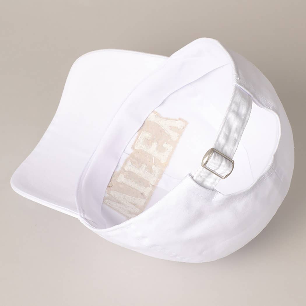 WIFEY Chenille Letter Patch Cotton Baseball Cap: One Size / WHITE