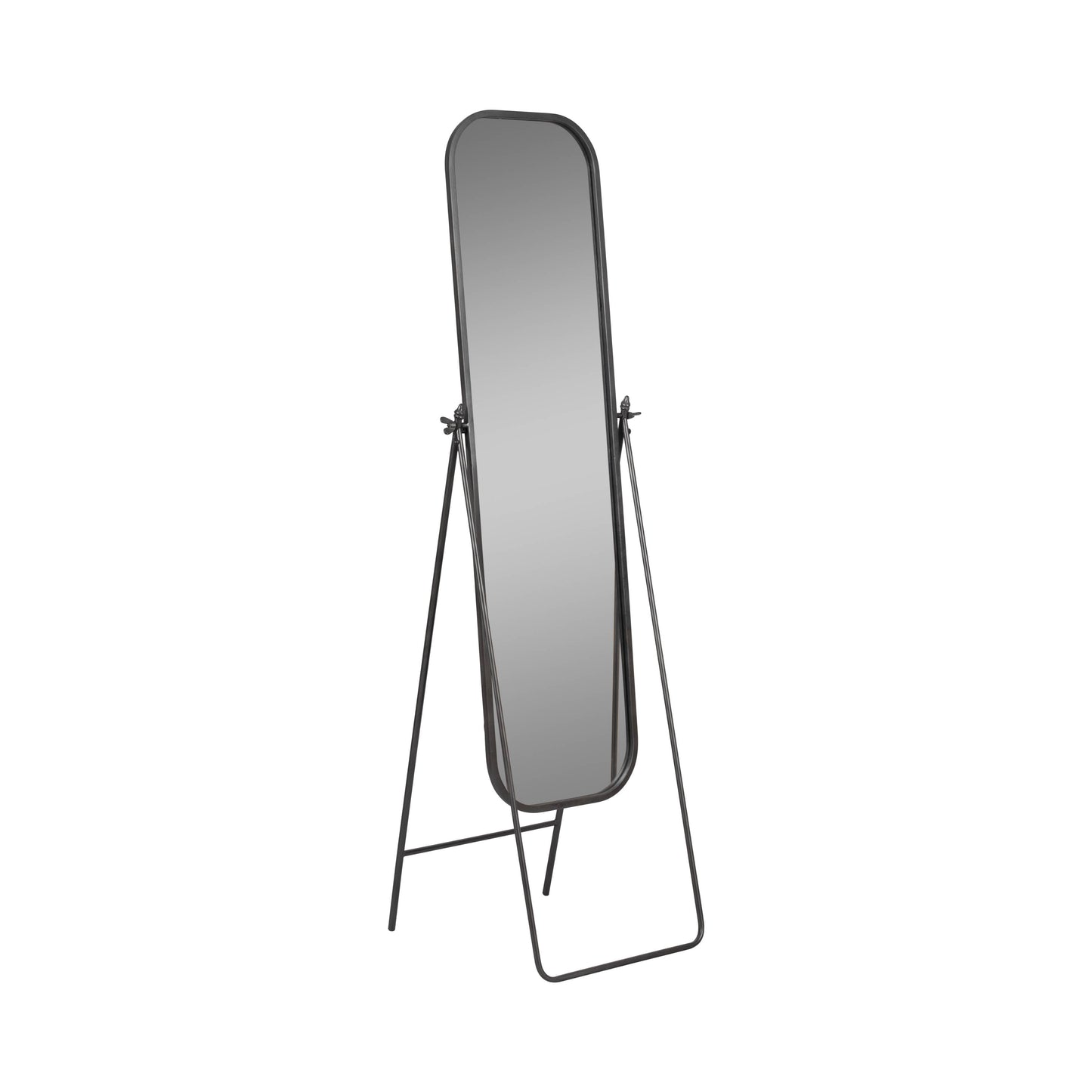 Metal Full Length Floor Mirror on Stand - Black, 69 in.