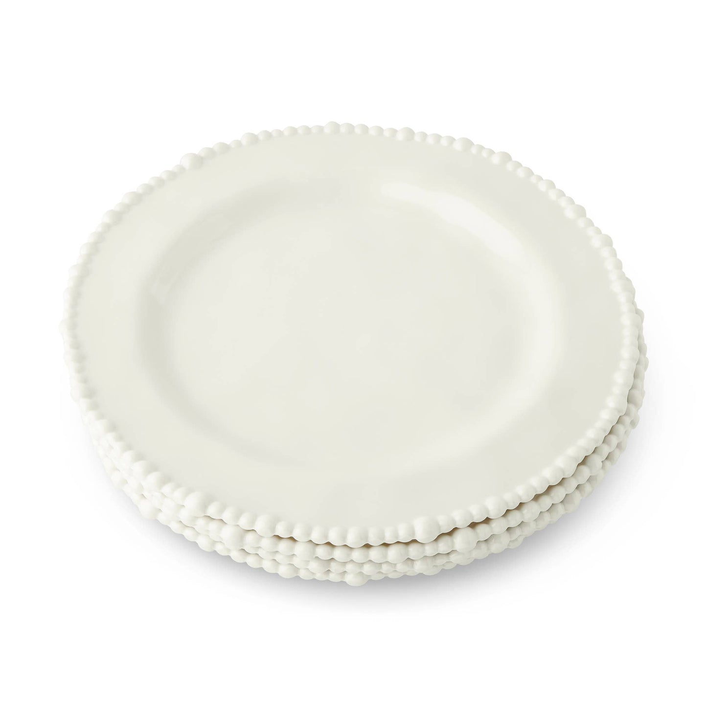 4pk 10.5'' Beaded Edge Dinner Plate - White