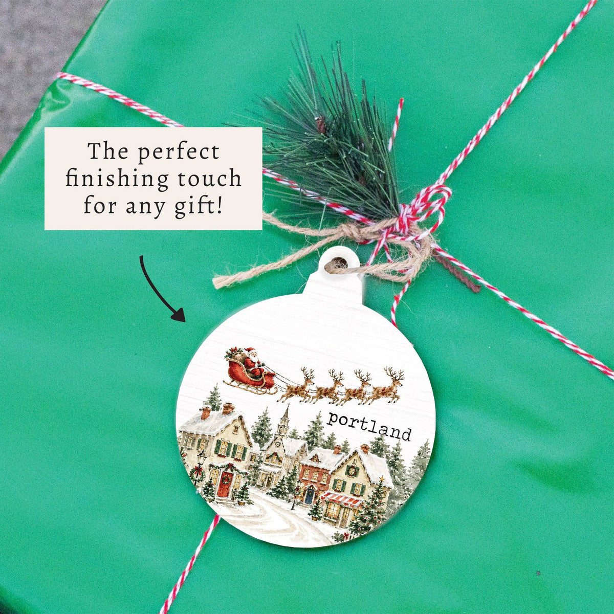 Holiday Village Personalized Ornament