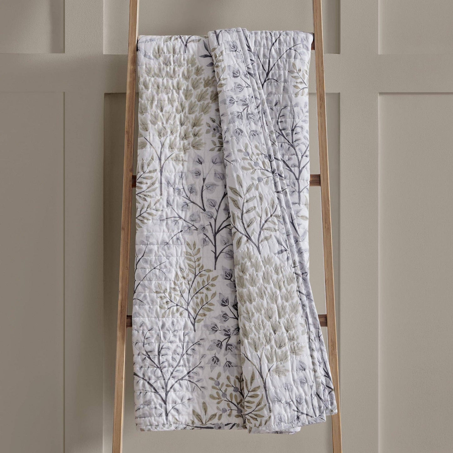 English Forest Quilted Throw: Natural