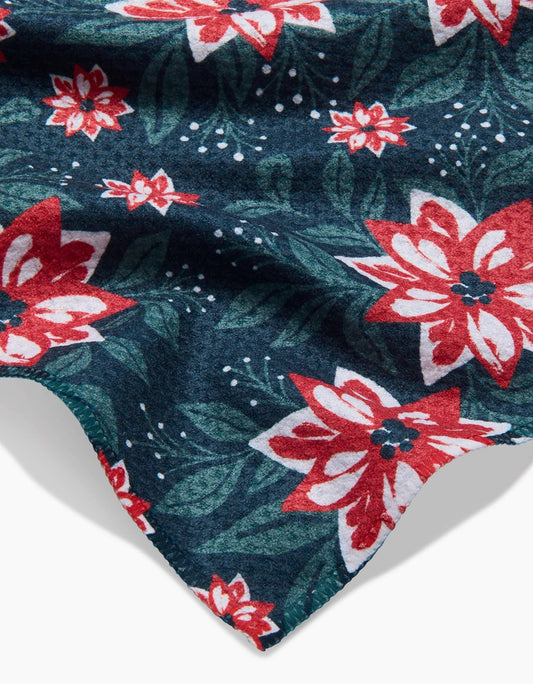 Poinsettia Garden Bar Towel {D}