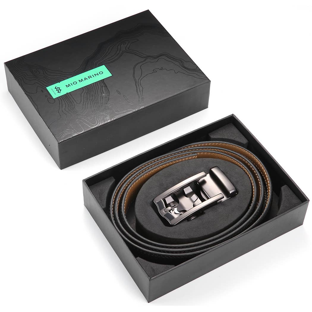 Horseshoe Leather Ratchet Belt